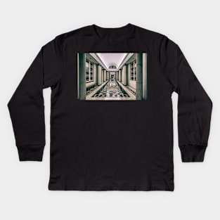 Perspective Hallway Pillar Corridor Kids Long Sleeve T-Shirt